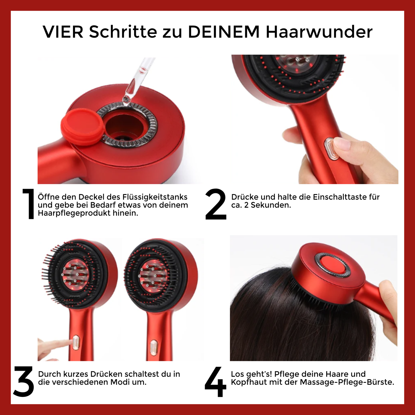 Haarbürste mit Massagefunktion