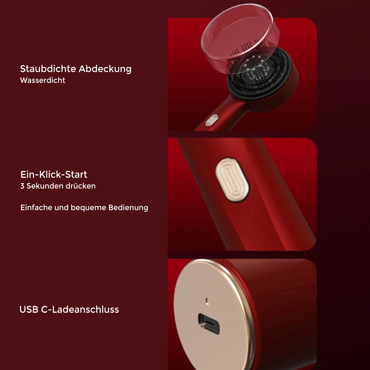 Haarbürste mit Massagefunktion