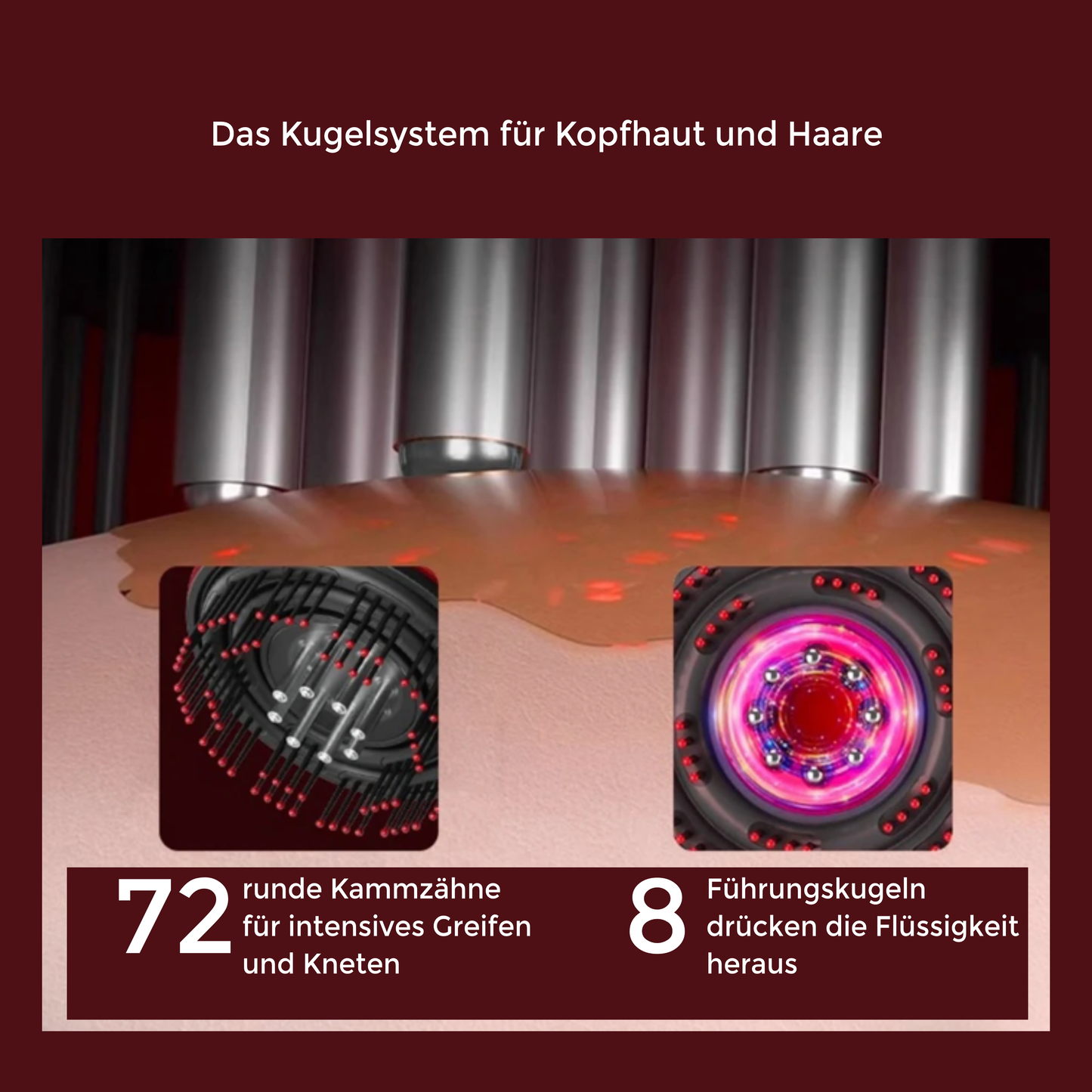 Haarbürste mit Massagefunktion