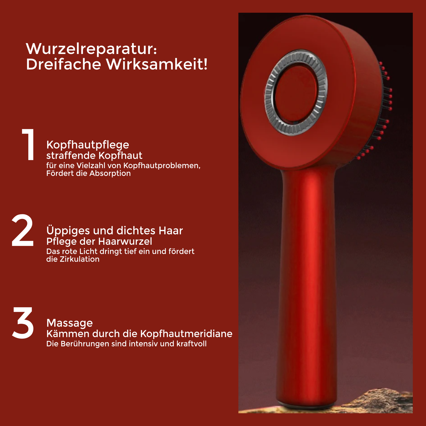 Haarbürste mit Massagefunktion
